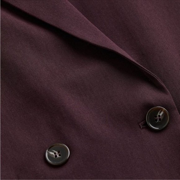 NEW|| H&M Oversize Burgundy Blazer Size XS - Picture 6 of 14